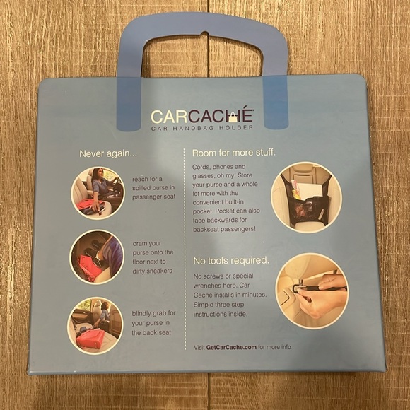 Car Cache - car handbag holder in black - Picture 2 of 2